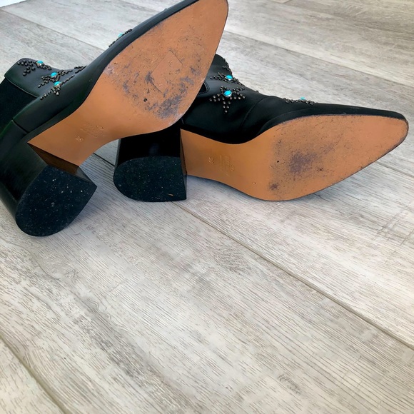 VALENTINO Leather Ankle Booties - Picture 4 of 5